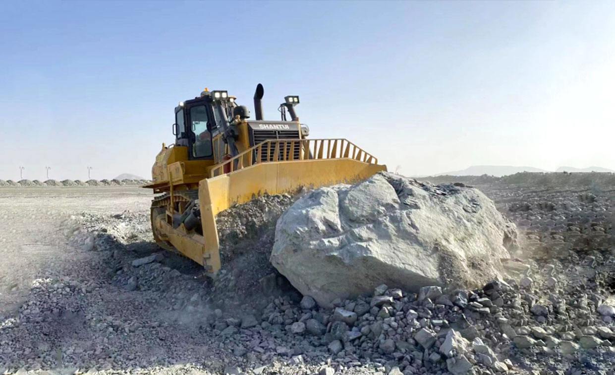 Shantui DH46-C3 bulldozer work on a mining site in Eritrea. 